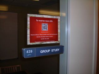 image of study room sign.